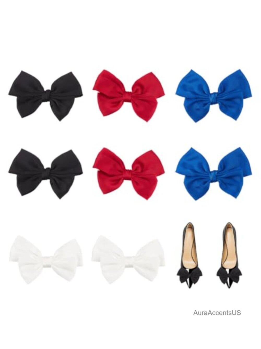 Chiffon Iron Bow Shoe Clips Detachable Wedding Shoe Charms